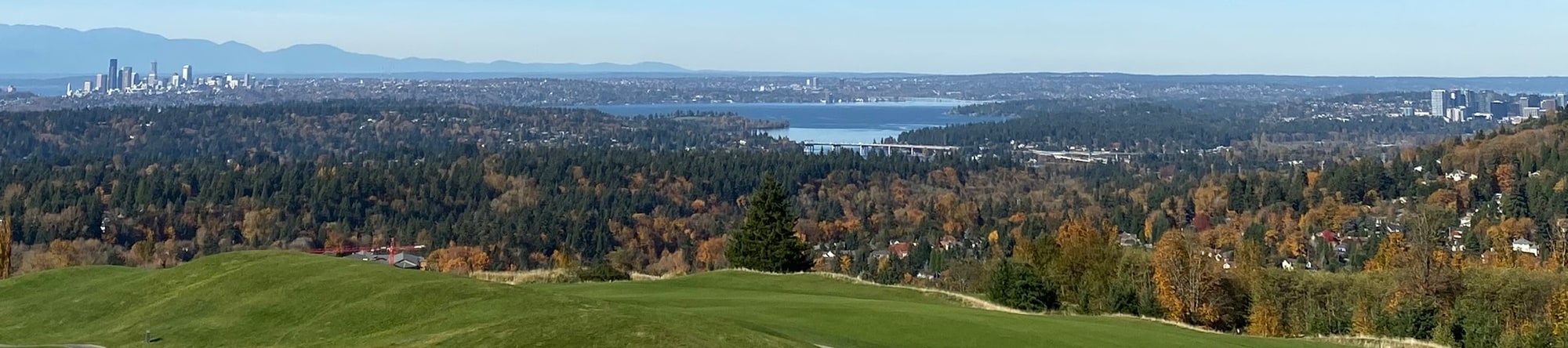 Seattle, Lake Washington, and Bellevue from Newcastle
